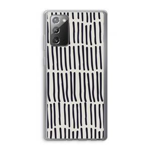 CaseCompany Moroccan stripes: Samsung Galaxy Note 20 / Note 20 5G Transparant Hoesje