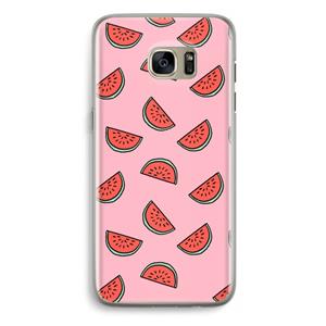 CaseCompany Watermeloen: Samsung Galaxy S7 Edge Transparant Hoesje