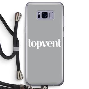 CaseCompany Topvent Grijs Wit: Samsung Galaxy S8 Transparant Hoesje met koord