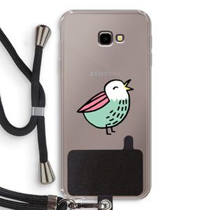 CaseCompany Birdy: Samsung Galaxy J4 Plus Transparant Hoesje met koord