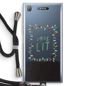 CaseCompany It's Lit: Sony Xperia XZ1 Transparant Hoesje met koord