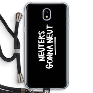 CaseCompany Neuters (zwart): Samsung Galaxy J5 (2017) Transparant Hoesje met koord