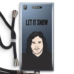 CaseCompany Let It Snow: Sony Xperia XZ1 Transparant Hoesje met koord