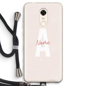 CaseCompany Strawberry Milkshake: Xiaomi Redmi 5 Transparant Hoesje met koord