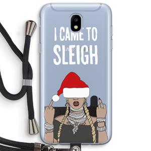 CaseCompany Came To Sleigh: Samsung Galaxy J5 (2017) Transparant Hoesje met koord