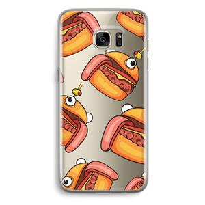 CaseCompany Hamburger: Samsung Galaxy S7 Edge Transparant Hoesje