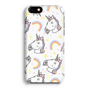 CaseCompany Rainbow Unicorn: iPhone 8 Volledig Geprint Hoesje