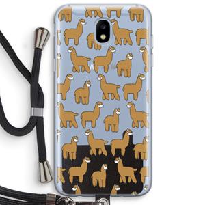 CaseCompany Alpacas: Samsung Galaxy J5 (2017) Transparant Hoesje met koord
