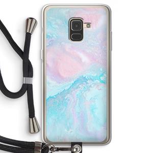 CaseCompany Fantasie pastel: Samsung Galaxy A8 (2018) Transparant Hoesje met koord