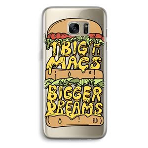 CaseCompany Big Macs Bigger Dreams: Samsung Galaxy S7 Edge Transparant Hoesje