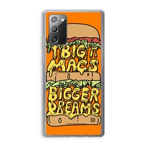CaseCompany Big Macs Bigger Dreams: Samsung Galaxy Note 20 / Note 20 5G Transparant Hoesje