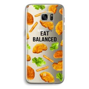 CaseCompany Eat Balanced: Samsung Galaxy S7 Edge Transparant Hoesje