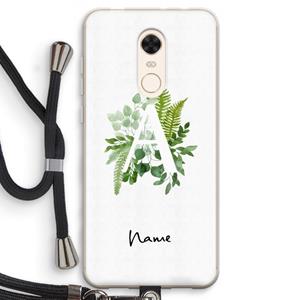 CaseCompany Green Brush: Xiaomi Redmi 5 Transparant Hoesje met koord
