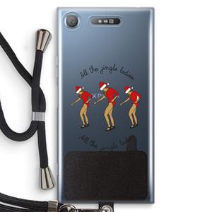 CaseCompany Jingle Ladies: Sony Xperia XZ1 Transparant Hoesje met koord