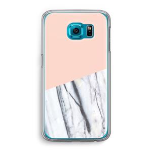 CaseCompany A touch of peach: Samsung Galaxy S6 Transparant Hoesje