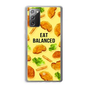 CaseCompany Eat Balanced: Samsung Galaxy Note 20 / Note 20 5G Transparant Hoesje