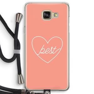 CaseCompany Best heart: Samsung Galaxy A5 (2016) Transparant Hoesje met koord