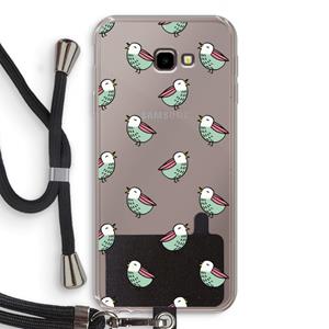 CaseCompany Vogeltjes: Samsung Galaxy J4 Plus Transparant Hoesje met koord