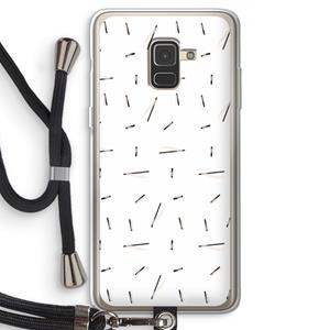 CaseCompany Hipster stripes: Samsung Galaxy A8 (2018) Transparant Hoesje met koord