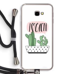CaseCompany I love cacti: Samsung Galaxy J4 Plus Transparant Hoesje met koord
