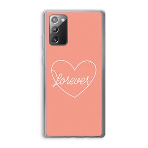 CaseCompany Forever heart: Samsung Galaxy Note 20 / Note 20 5G Transparant Hoesje