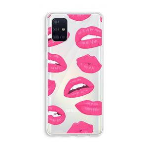 CaseCompany Bite my lip: Galaxy A51 4G Transparant Hoesje