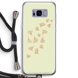 CaseCompany Falling Leaves: Samsung Galaxy S8 Transparant Hoesje met koord