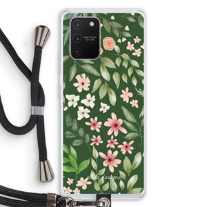 CaseCompany Botanical green sweet flower heaven: Samsung Galaxy S10 Lite Transparant Hoesje met koord