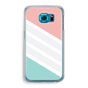 CaseCompany Strepen pastel: Samsung Galaxy S6 Transparant Hoesje