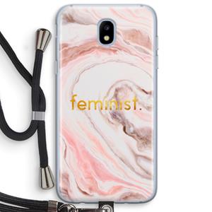 CaseCompany Feminist: Samsung Galaxy J5 (2017) Transparant Hoesje met koord