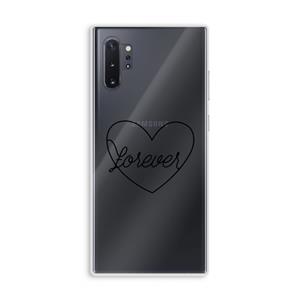 CaseCompany Forever heart black: Samsung Galaxy Note 10 Plus Transparant Hoesje
