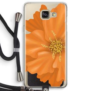 CaseCompany Orange Ellila flower: Samsung Galaxy A5 (2016) Transparant Hoesje met koord