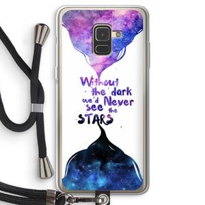 CaseCompany Stars quote: Samsung Galaxy A8 (2018) Transparant Hoesje met koord