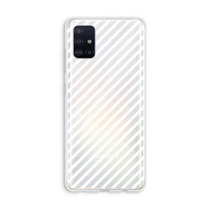 CaseCompany Strepen zwart-wit: Galaxy A51 4G Transparant Hoesje