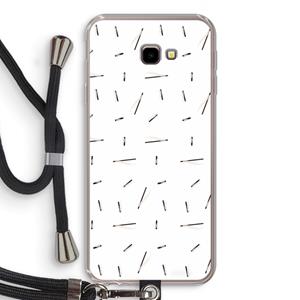 CaseCompany Hipster stripes: Samsung Galaxy J4 Plus Transparant Hoesje met koord