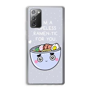 CaseCompany I'm A Hopeless Ramen-Tic For You: Samsung Galaxy Note 20 / Note 20 5G Transparant Hoesje