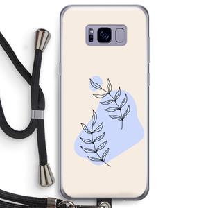 CaseCompany Leaf me if you can: Samsung Galaxy S8 Transparant Hoesje met koord