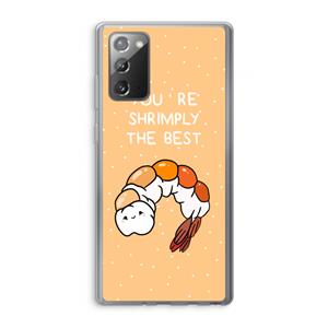 CaseCompany You're Shrimply The Best: Samsung Galaxy Note 20 / Note 20 5G Transparant Hoesje