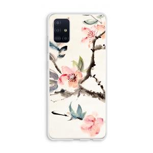 CaseCompany Japanse bloemen: Galaxy A51 4G Transparant Hoesje