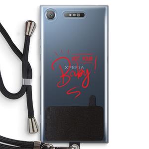 CaseCompany Not Your Baby: Sony Xperia XZ1 Transparant Hoesje met koord