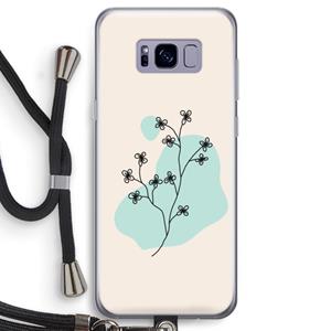 CaseCompany Love your petals: Samsung Galaxy S8 Transparant Hoesje met koord