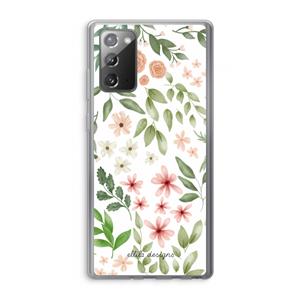CaseCompany Botanical sweet flower heaven: Samsung Galaxy Note 20 / Note 20 5G Transparant Hoesje