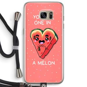 CaseCompany One In A Melon: Samsung Galaxy S7 Edge Transparant Hoesje met koord