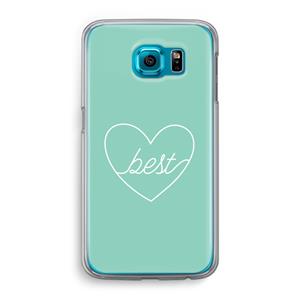 CaseCompany Best heart pastel: Samsung Galaxy S6 Transparant Hoesje