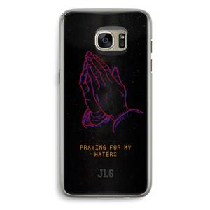 CaseCompany Praying For My Haters: Samsung Galaxy S7 Edge Transparant Hoesje