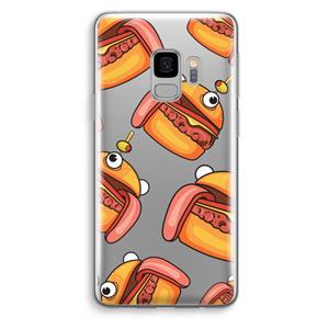 CaseCompany Hamburger: Samsung Galaxy S9 Transparant Hoesje