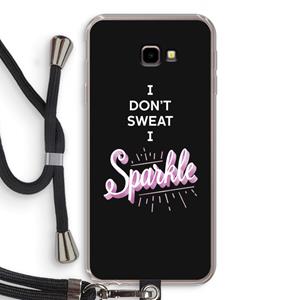 CaseCompany Sparkle quote: Samsung Galaxy J4 Plus Transparant Hoesje met koord