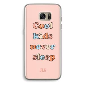 CaseCompany Cool Kids Never Sleep: Samsung Galaxy S7 Edge Transparant Hoesje