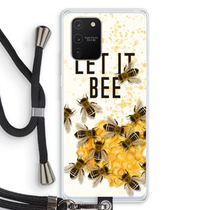 CaseCompany Let it bee: Samsung Galaxy S10 Lite Transparant Hoesje met koord