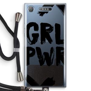 CaseCompany Girl Power #2: Sony Xperia XZ1 Transparant Hoesje met koord